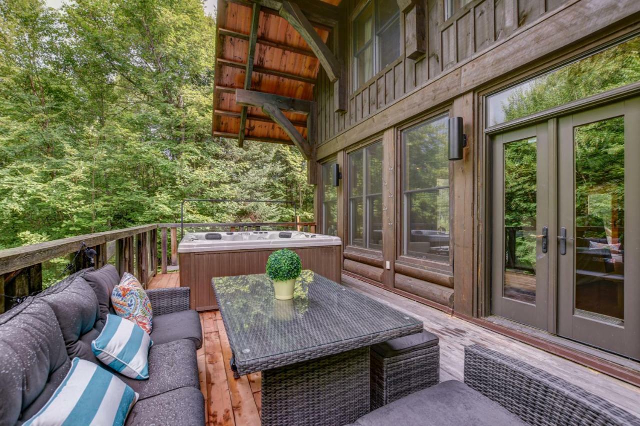 Chic Log Chalet With Hot Tub - Mont-Tremblant North Side By Reserver.Ca Lac-Superieur 外观 照片